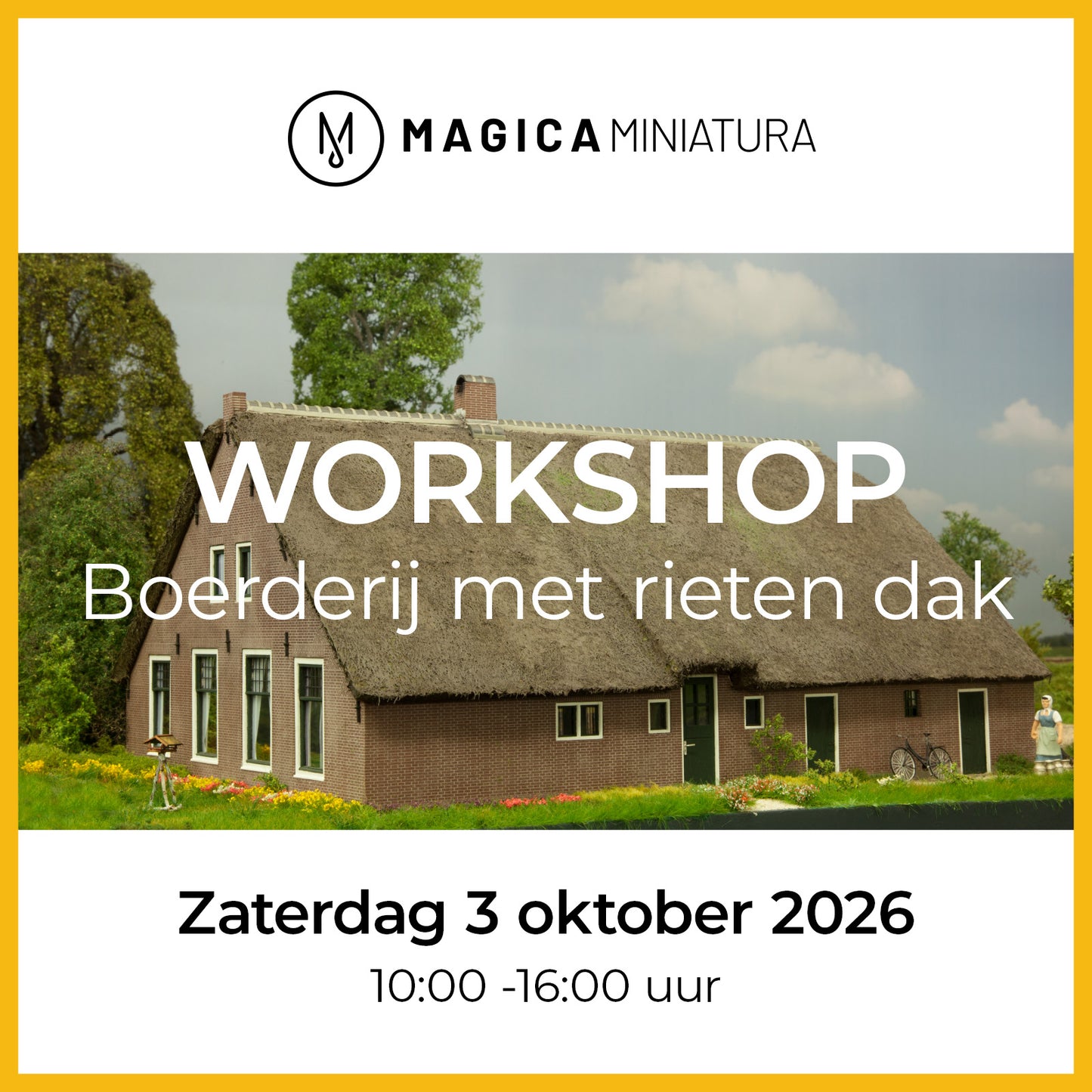 Workshop boerderij met rieten dak