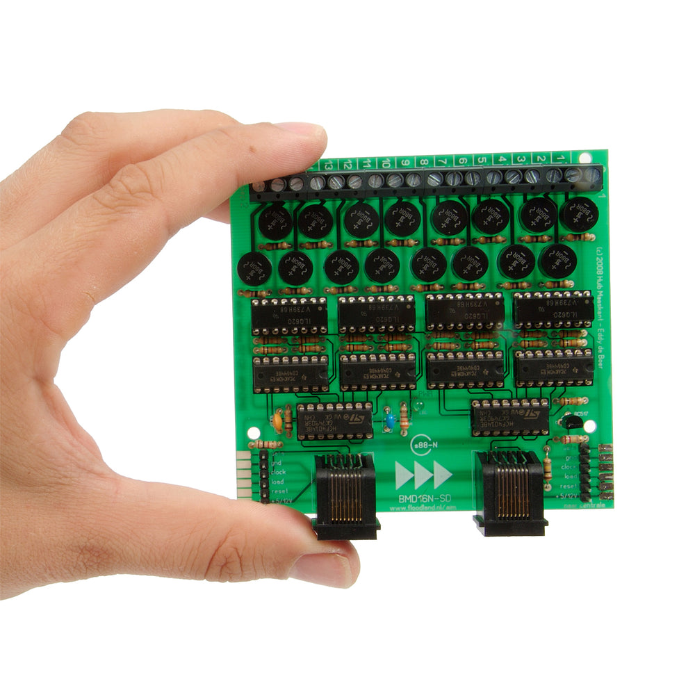 BMD16N-SD | s88-N decoder with current detection (PCB for DIY)