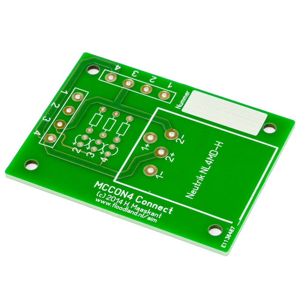 Universele module connector 4 - Speakon (printplaat voor zelfbouw)