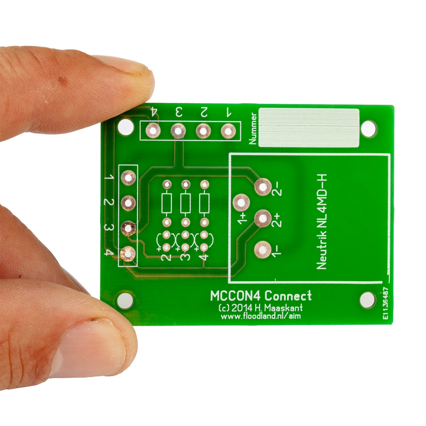 Universele module connector 4 - Speakon (printplaat voor zelfbouw)