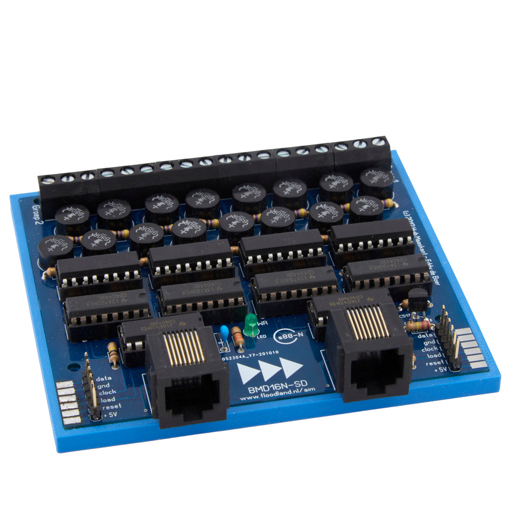 BMD16N-SD | s88-N decoder with current detection (PCB for DIY)