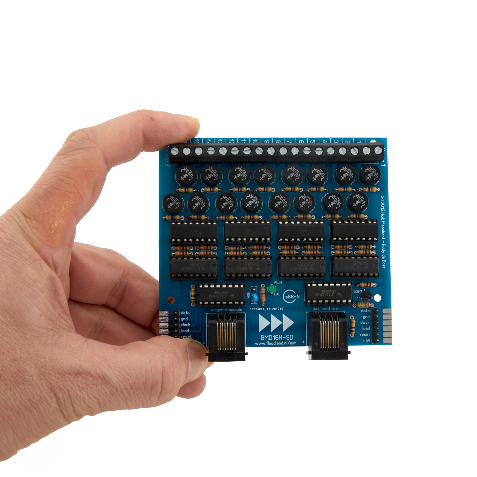 BMD16N-SD | s88-N decoder with current detection (PCB for DIY