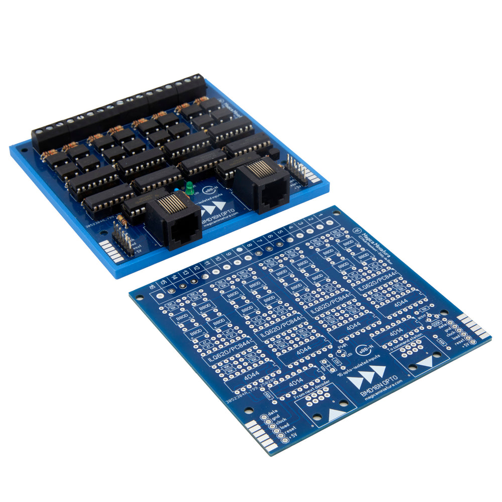 
                      
                        BMD16N OPTO | geïsoleerde s88-N decoder met massadetectie (printplaat voor zelfbouw)
                      
                    