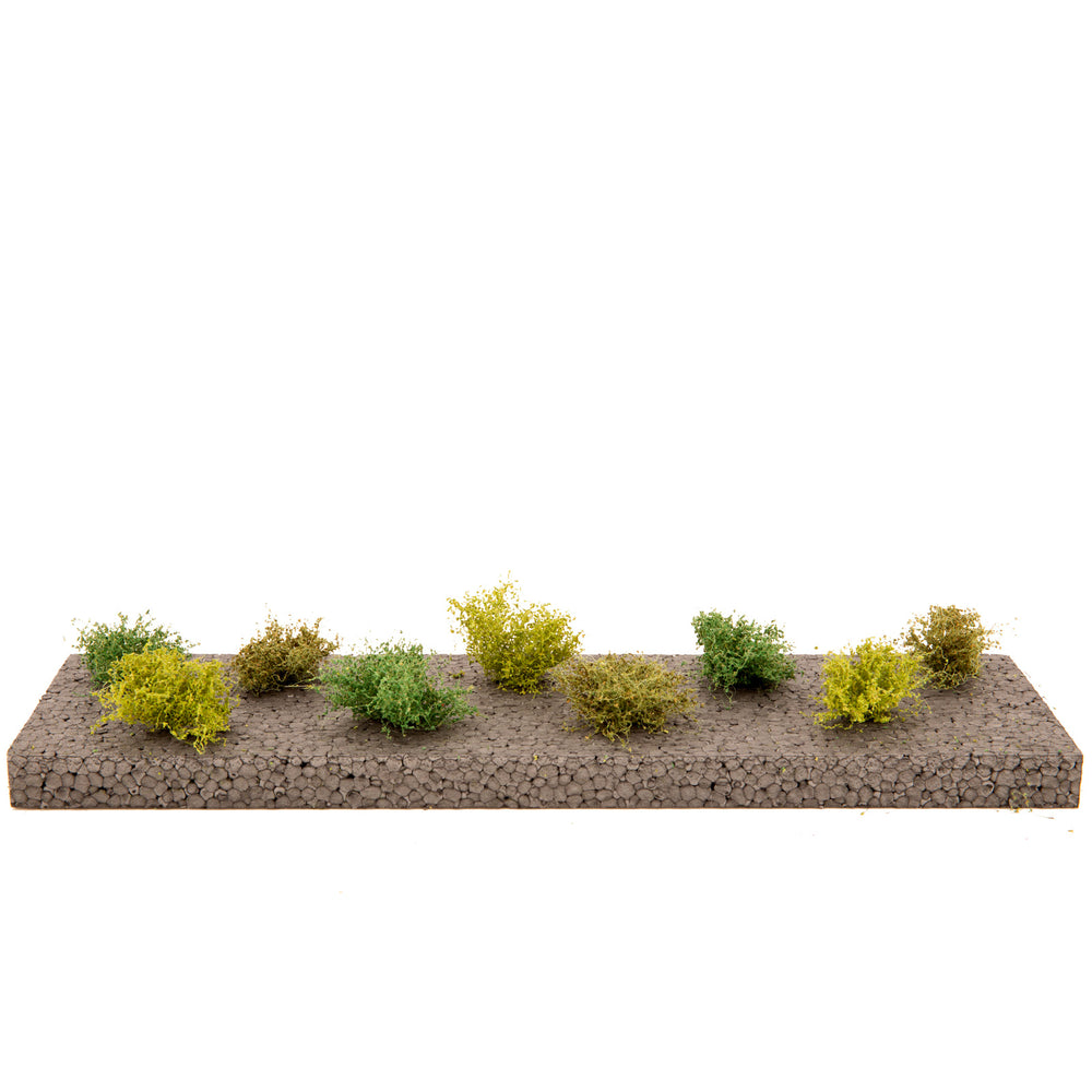 Shrubs in 3 shades of green - large set