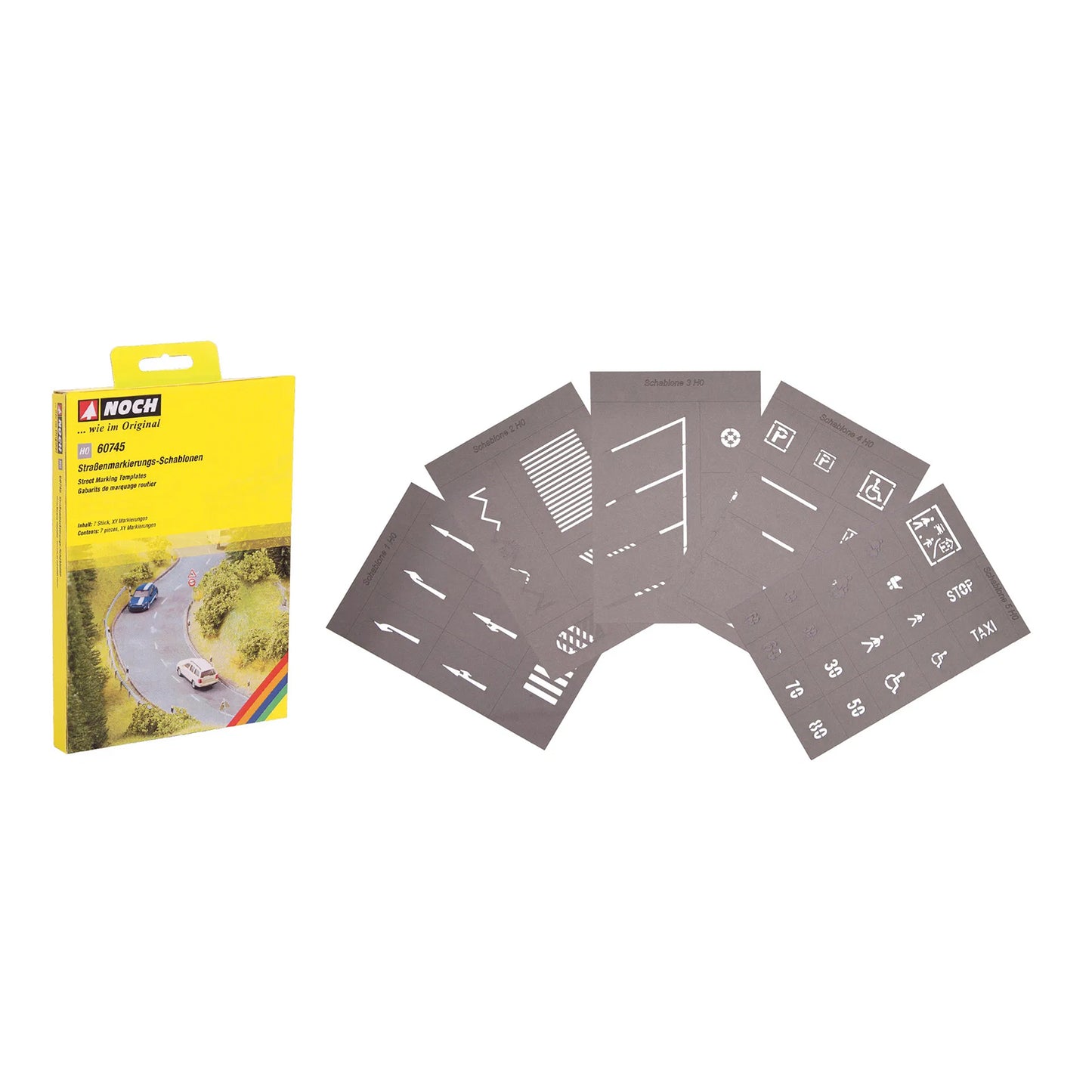 Road marking templates H0