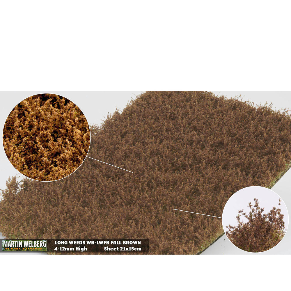 Unkraut hoch herbstbraun