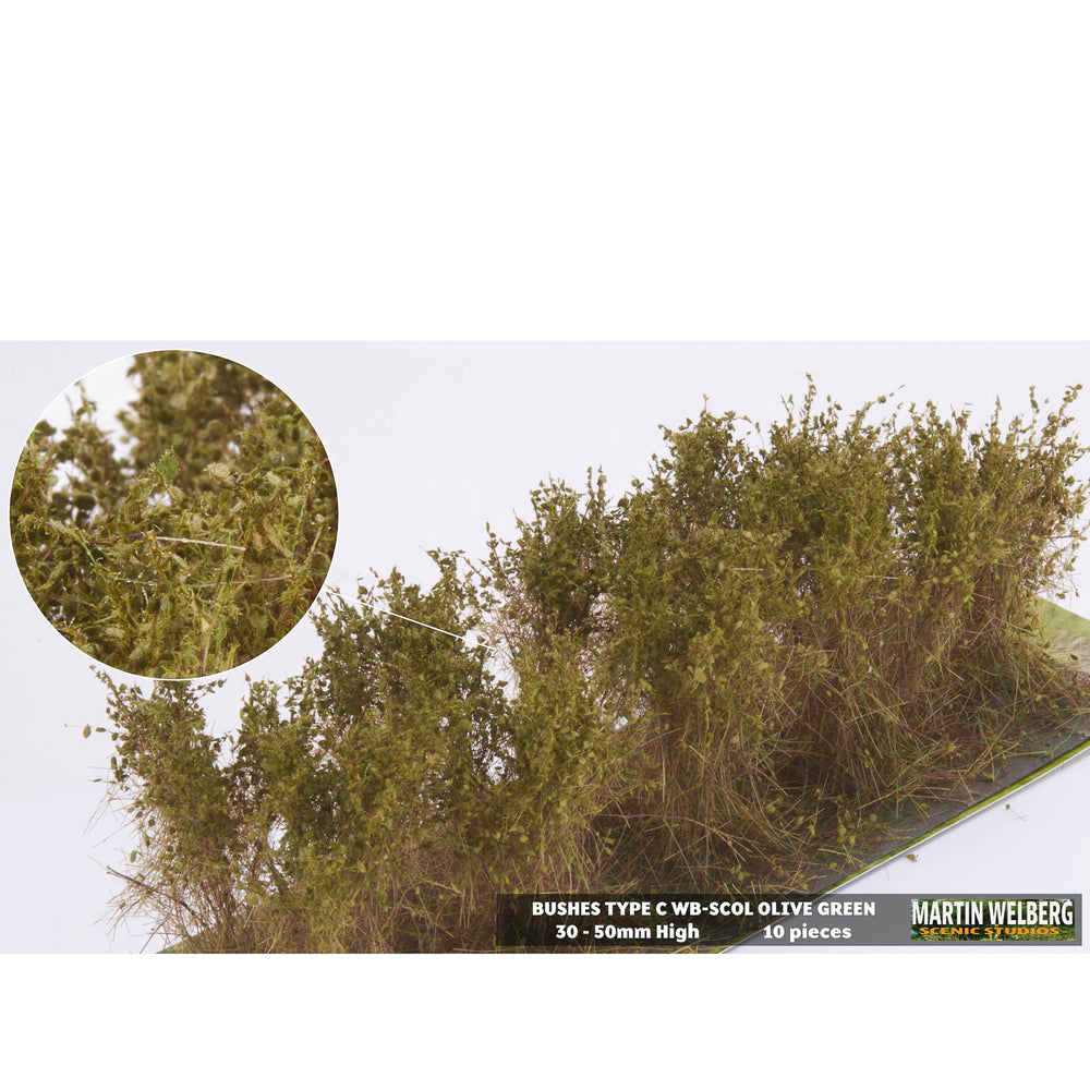 Bushes type C olive green