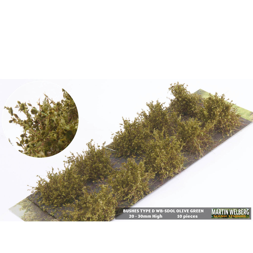 Bushes type D olive green